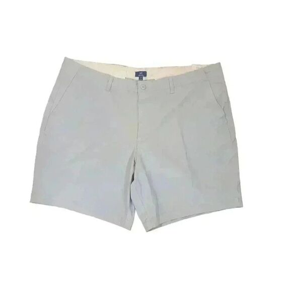 George Men's Soft Silver Flat Front Above the Knee Shorts NEW - Picture 3 of 6